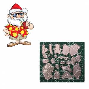 Летние металлические высекальные штампы для напитков в виде Санта-Клауса Новинка 2021 трафареты для ношения слоями для скрапбукинга своими руками