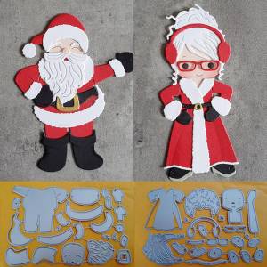 PDTO Рождественский Санта-Клаус металлические режущие штампы трафареты для поздравительных открыток для скрапбукинга