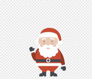 Санта-Клаус Рождество Иллюстрация, милый размахивая Санта-Клауса, Разное, мультфильм, волна Шаблон png