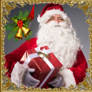 Шаблон рождественского буклета санта клауса