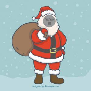 Ручной обращается санта-клауса шаблон фото