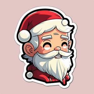 Шаблон наклейки с санта-клаусом xmas пакет наклеек санта-клауса новогодние праздники