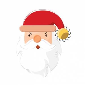 Симпатичная голова санта-клауса с рождеством