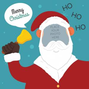 Санта-клауса рождественские фото шаблон
