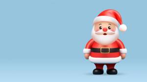 Симпатичный санта-клаус 3d значок шаблон дизайна баннера с рождеством и копией пространства