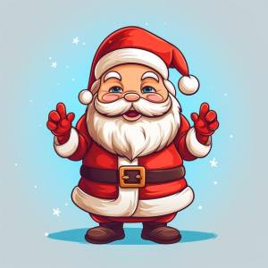 Шаблон наклейки с санта-клаусом, рождественские радостные наклейки санта- клауса, изолированные украшения