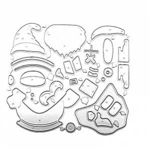 Это Санта-Клаус отправляет подарочные конструкции, металлические трафареты, сделай сам, скрапбукинг, тиснение, трафарет, бумага, шаблон для альбома