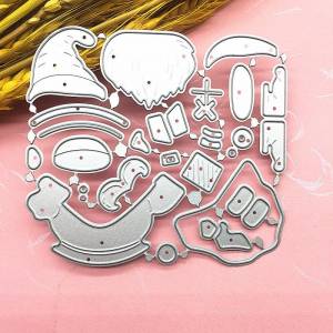 Это Санта-Клаус отправляет подарочные конструкции, металлические трафареты, сделай сам, скрапбукинг, тиснение, трафарет, бумага, шаблон для альбома