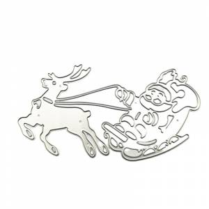 Рождественский Санта-Клаус сани Лось металлические режущие штампы фотографические открытки шаблон для альбома