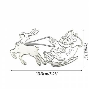 Рождественский Санта-Клаус сани Лось металлические режущие штампы фотографические открытки шаблон для альбома