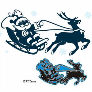 Pdtoweb Рождество Санта-Клаус сани Эльф трафарет для скрапбукинга тиснение DIY