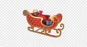 Санта-Клаус сани 3D компьютерная графика Шаблон, дед мороз, png
