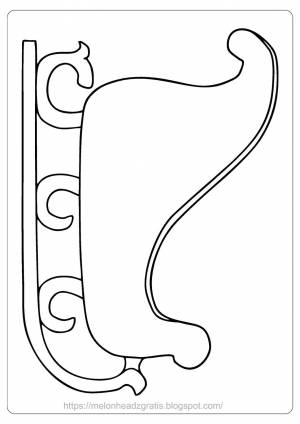Трафарет новогодних санок