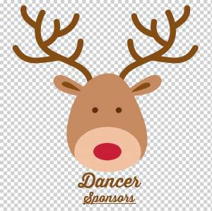 Санта Клаус Олень Рудольф Шаблон, Санта Клаус, шаблон, рога оленя, млекопитающее png