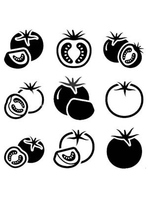 Трафареты Помидор
