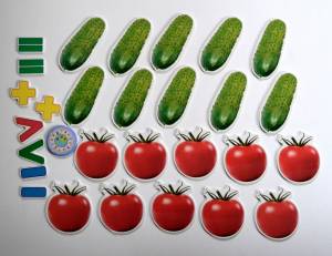 Помидор и огурец рисунок