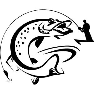 Трафарет щуки рисунок