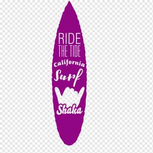 Логотип Surfing Logo Surfboard, логотип Summer Beach Surf, фиолетовый, свободный Шаблон дизайна логотипа, текст png