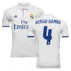 Реал Мадрид майка игровая 2016-17 SERGIO RAMOS 4 домашняя