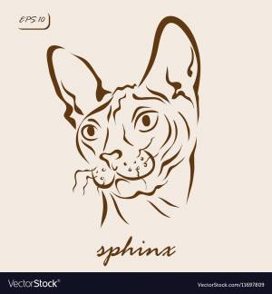 Трафарет сфинкс рисунок