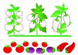 Учим названия овощей играя