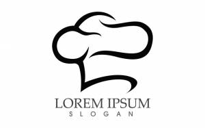 Шляпа шеф-повара еда логотип шаблон вектор V11