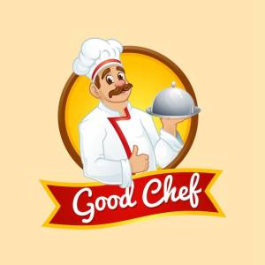 Анимированный шаблон логотипа шеф-повара