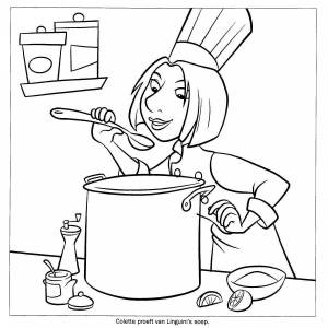 Картинка раскраска повар