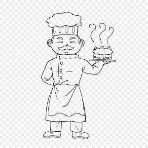 Раскраски медведь повар