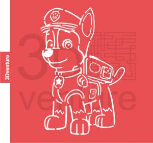 Трафарет Щенячий патруль Гонщик