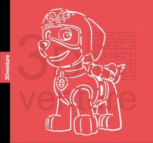 Набор из 7 трафаретов Щенячий патруль