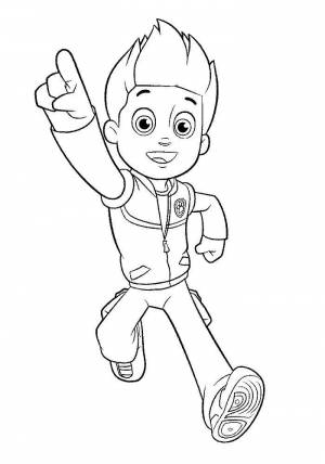 Раскраски щенячьего, Раскраска Мальчик из щенячьего патруля щенячий патруль