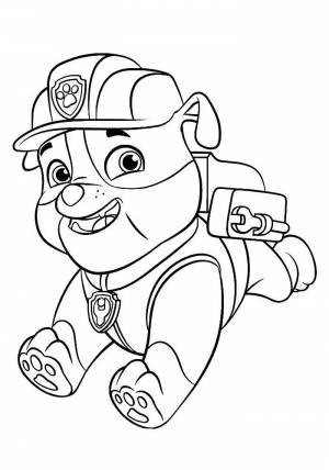 Раскраски Раскраска Собачка щенячий патруль