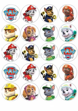 Щенячий патруль-4, сахарная бумага