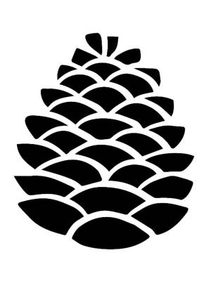 Трафареты Шишки