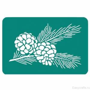 Трафарет клеевой многоразовый Шишки