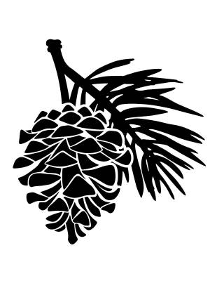 Трафареты Шишки для вырезания из бумаги