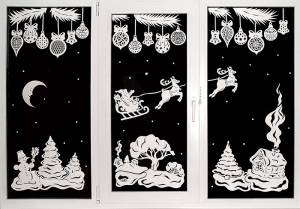 Украшение окон к Новому году