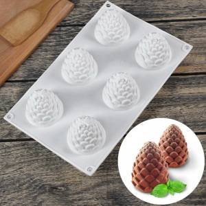 Форма Шишка 6 ячеек для муссовых десертов и выпечки 27 × 17 см по цене 379 ₽