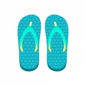 иллюстрация шлепанцев в плоском стиле иллюстрация пляжной обуви