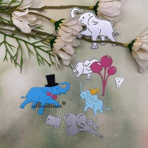 Шарик шляпа слон металлические штампы трафареты для «сделай сам» Скрапбукинг декоративное тиснение ручная работа штамповочный шаблон