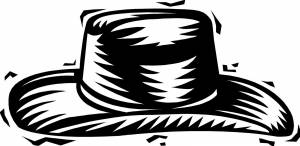 Трафарет шляпки