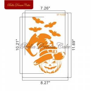 Трафареты в виде шляпы, тыквы, торта на Хэллоуин, настенные трафареты для рукоделия, скрапбукинг, живопись, искусственные трафареты, трафареты, инструмент для торта