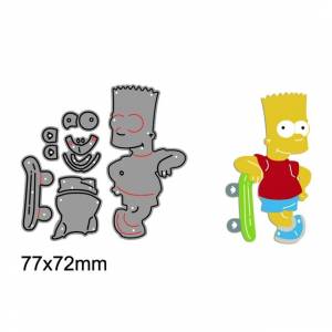 Модные металлические Вырубные штампы с изображением Барта Симпсона вырубки для Diy скрапбукинга альбома бумажные карты тисненые Шаблоны