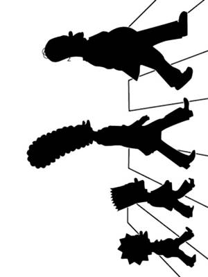 Трафареты Симпсонов для вырезания из бумаги