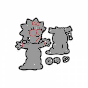 Металлические Вырубные штампы Baby Lisa Simpsons, вырубки из мультфильма « Симпсоны» для рукоделия, скрапбукинга, альбома, бумажных открыток, тисненые Шаблоны