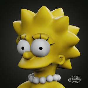 Файл STL ЛИЗА СИМПСОН ・Шаблон для загрузки и 3D-печати・Cults