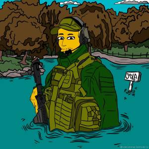 Портрет по фото Симпсоны в интернет-магазине Ярмарка Мастеров по цене 1500 ₽