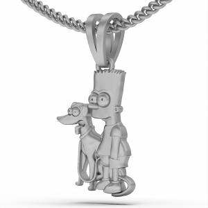 Файл STL Кулон Барта Симпсона ・Шаблон для загрузки и 3D-печати・Cults