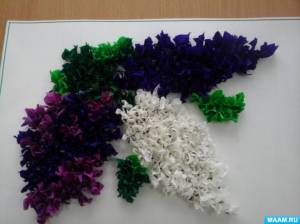 Изготовление аппликации в технике торцевания «Сирень»